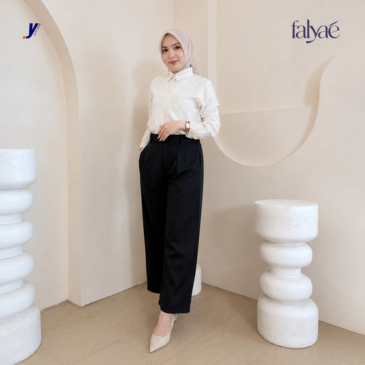 FALYAE - Nara Loose High Waist Pants Black | Celana Formal Wanita | Celana Kerja Wanita (Copy) (Copy) (Copy) (Copy)