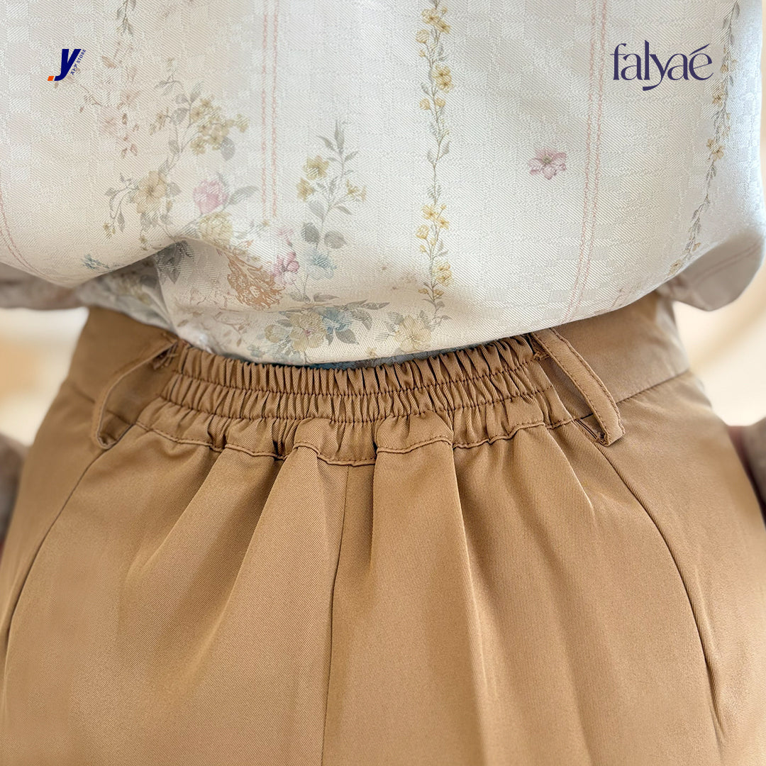 FALYAE - Nara Loose High Waist Pants Cream | Celana Formal Wanita | Celana Kerja Wanita (Copy)