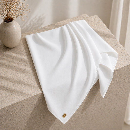 Hijab Square White hijab muslim premium wanita tampak atas — First Hijab Collection Falyae