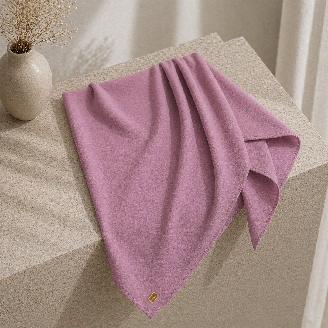 Hijab Square Lavender hijab muslim premium wanita tampak atas — First Hijab Collection Falyae